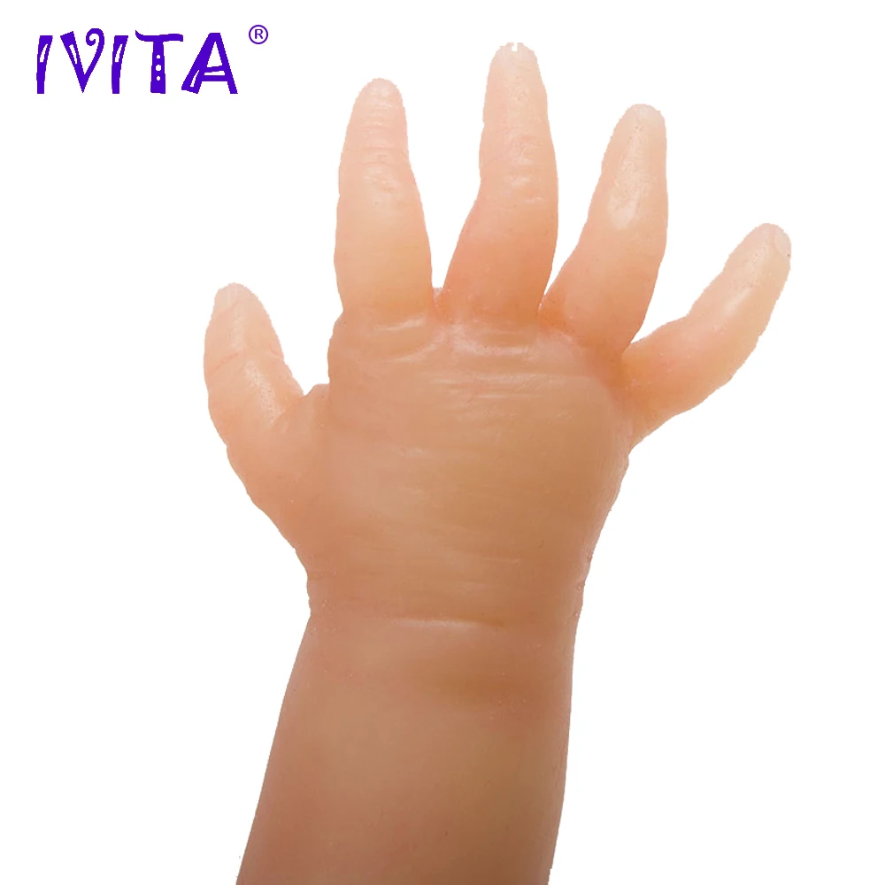 [ из США и Китая] IVITA WG1514 18 дюймов силиконовые куклы для девочек закрытые глаза реалистичные настоящие реборн детские мягкие реалистичные игрушки