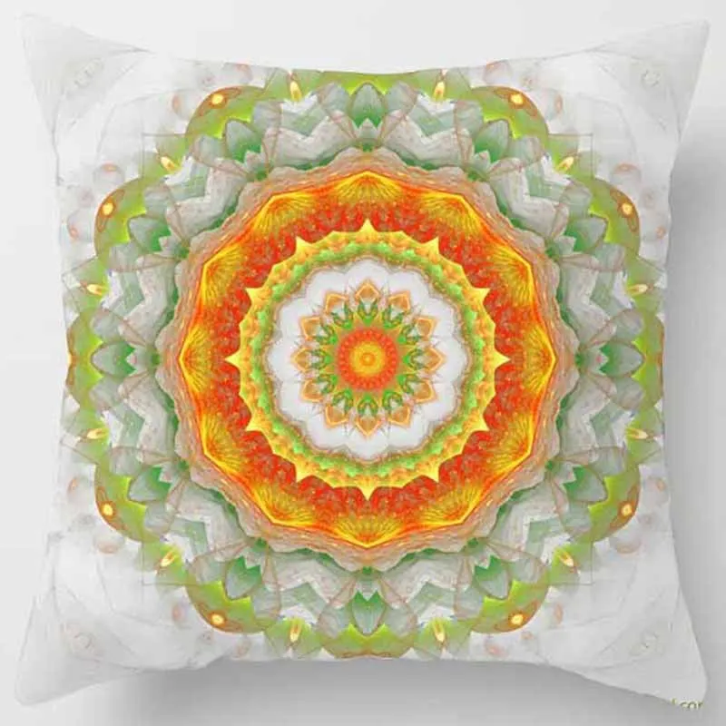 Brand New Indian Mandala Print Meditation Cushion Cases Ethnic Floral Polyester Pillows Case Livingroom Sofa Couch Throw Pillows images - 6