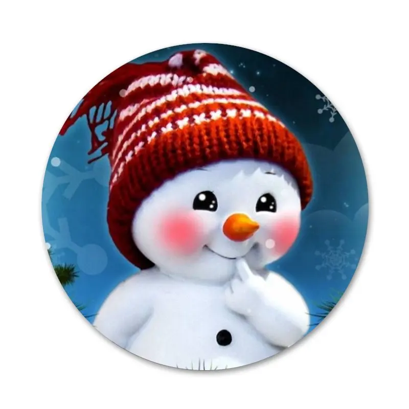 

Cartoon Christmas Badge Brooch Pin Accessories For Clothes Backpack Decoration gift 58mm