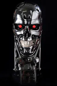 Terminator Arnold T2 T800 Endoskeleton Skull Resin Statue Life Sized Bust LED | Игрушки и хобби