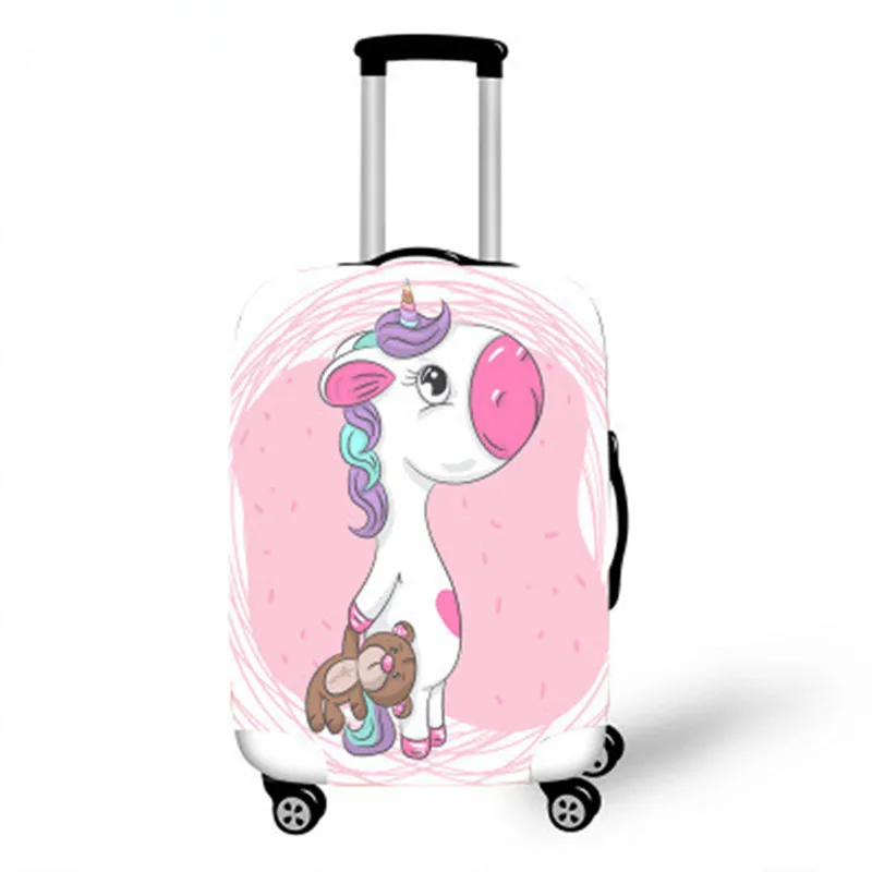 Защитный чехол для чемодана с единорогом эластичный чемоданов 18-32 дюймов