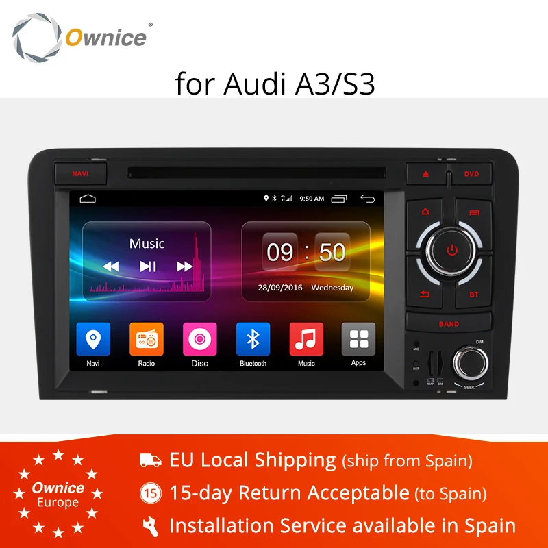 Ownice C500 Android 6 0 Восьмиядерный автомобильный DVD GPS для Audi A3 2004-2011 с Wifi 4G навигация BT