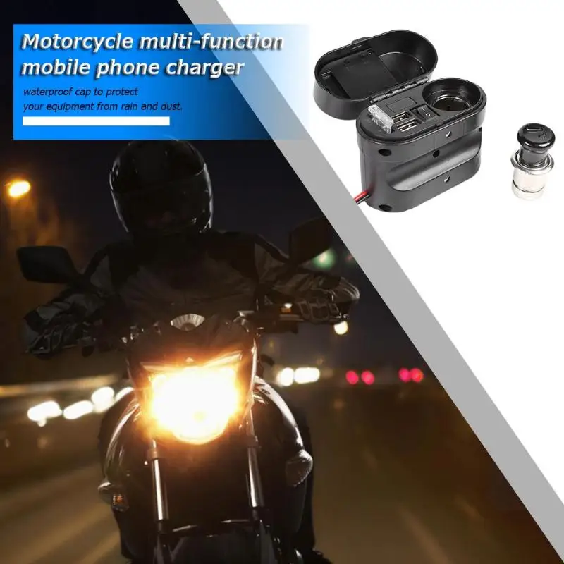 12 V 24 адаптер зарядного устройства с двойным USB светодиодный вольтметр