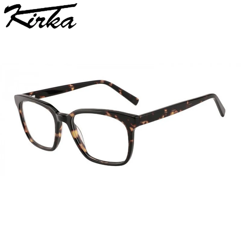 

Kirka Men Acetate Prescription Glasses Square Myopia Full Frames Eyeglasses Anti-blue Male Business Progressive Optical Glasses