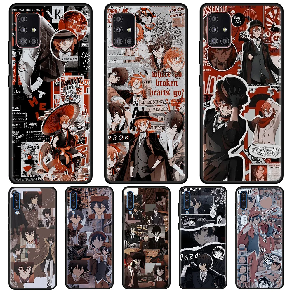 

Back Phone Case for Samsung Galaxy A51 A21s A12 A71 A31 A52 A32 5G A11 A72 A41 Protective Coque Bumper Bungo Stray Dog Anime