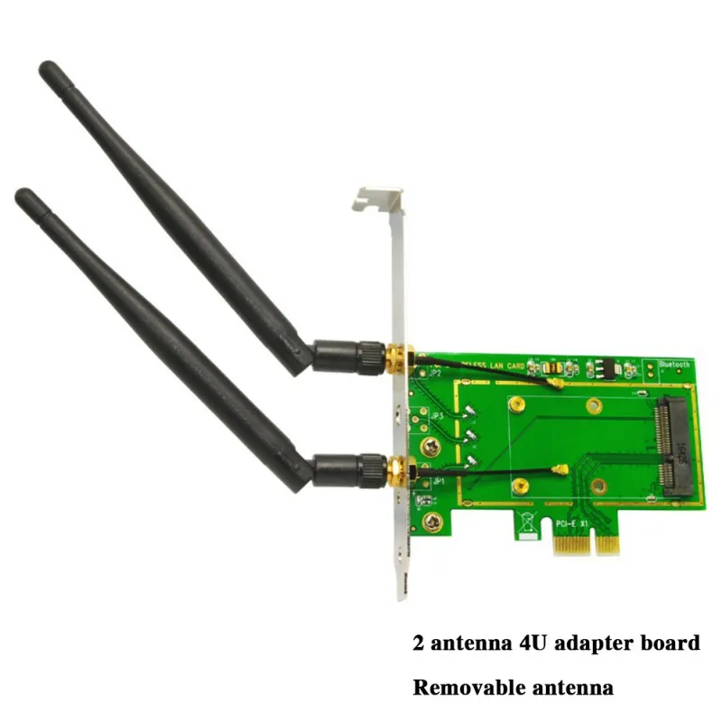 Мини PCI-E к PCIE конвертер беспроводная сетевая карта ПК настольный внешний 3.5dBi