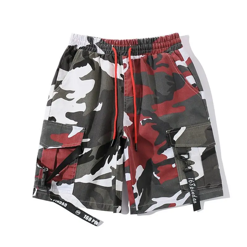 

Summer new Multi Pocket Shorts Street loose drawstring Sports camouflage shorts