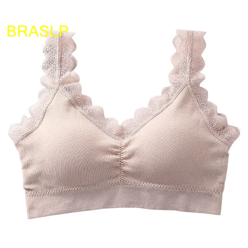 

BRASLP Women's Wireless Underwear Seamless Lace Tube Top Bottoming Underwear Women's Thickened Chest Pad Bra Tube Top