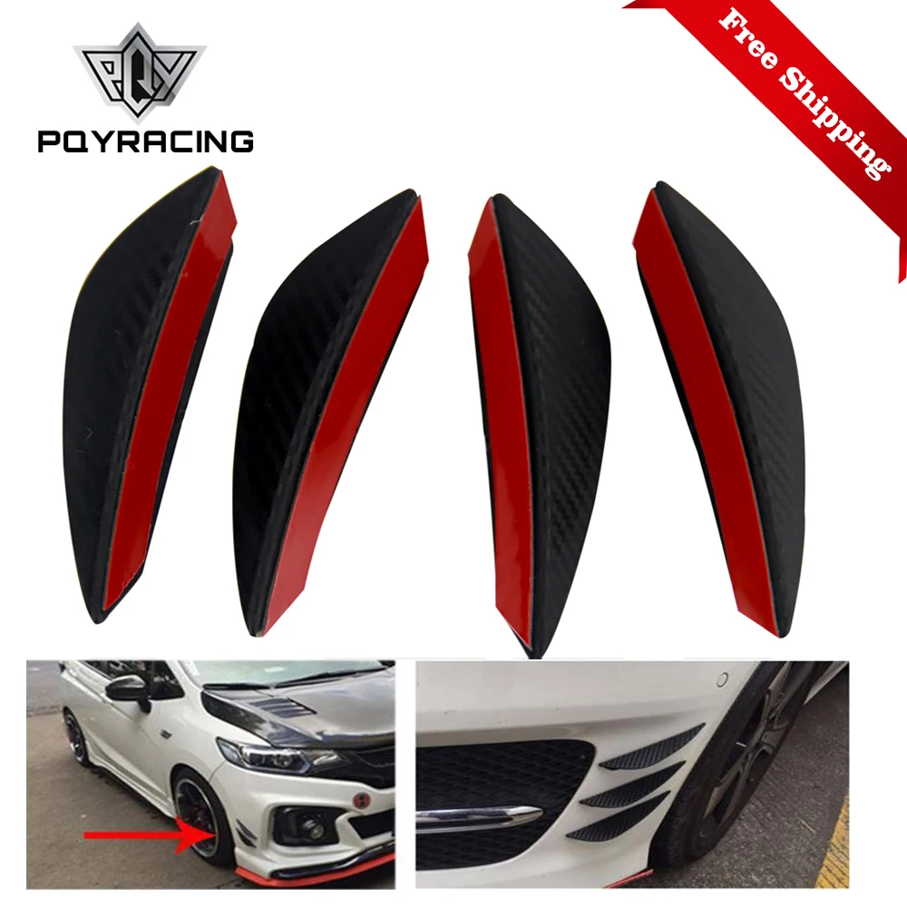 4 шт./компл. черный карбоновый спойлер для переднего бампера разделитель губ нож