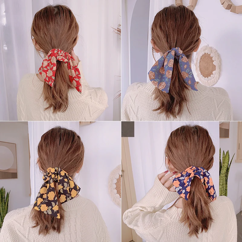 Женский обруч для волос с цветочным принтом в стиле интернет