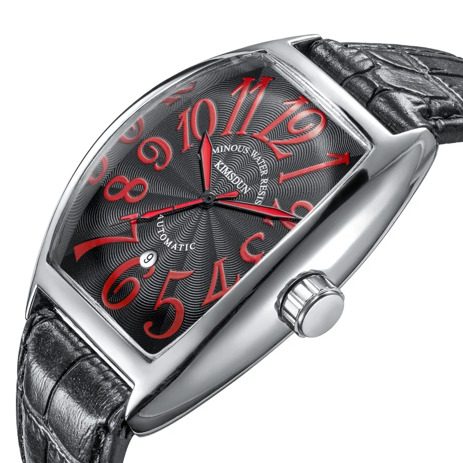 Модные Роскошные Брендовые мужские часы KIMSDUN автоматические механические