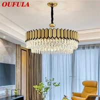 oufula modern crystal chandelier luxury led hanging fixtures creative decorative for living room dining room villa duplex