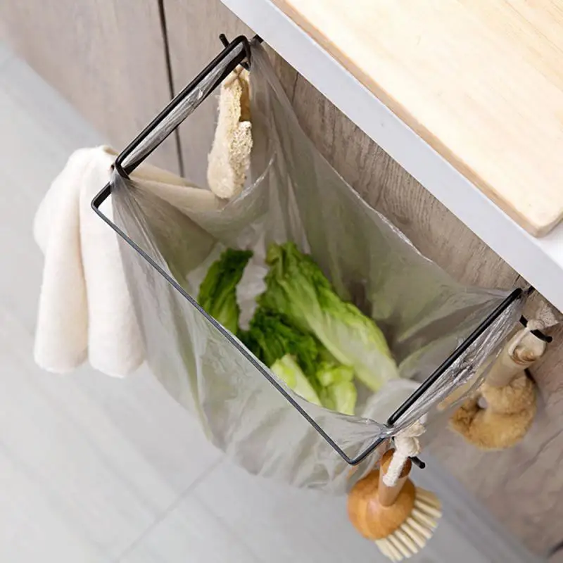 New Kitchen Garbage Cupboard Door Back Hanging BagCabinet Organizer Towel Holders Trash Bag Hanger Storage Shelf Holder | Дом и сад