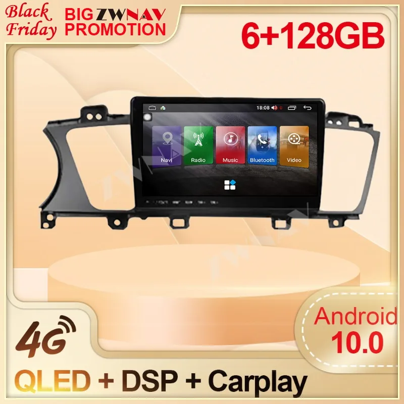 

128G Carplay Android 10 Car DVD player Multimedia For Kia Cadenza 2013 2014 2015 2016 2017 GPS Auto Audio Radio Stereo Head Unit