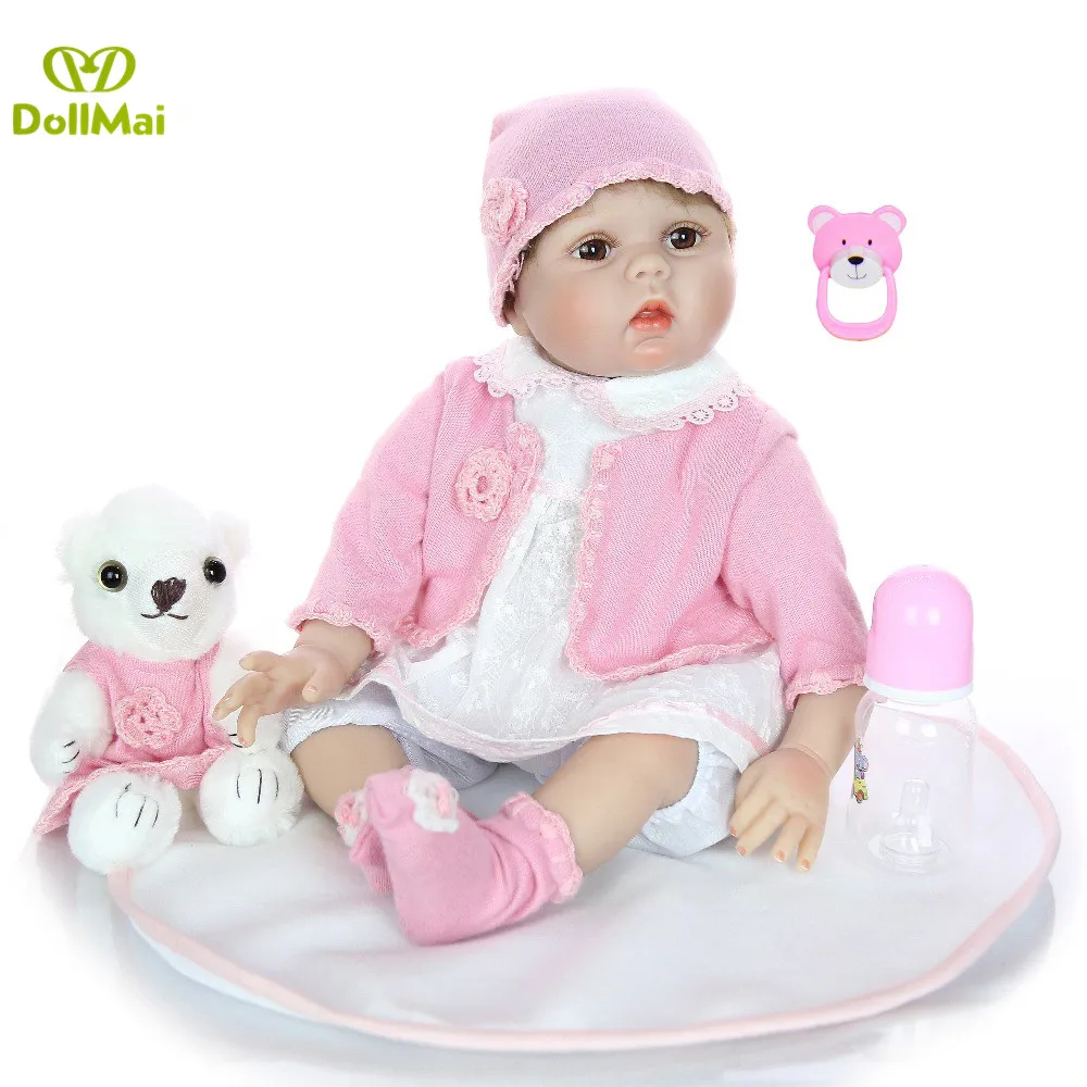 

Лидер продаж bebes кукла трансфер до возрождающая кукла, игрушки для девочек 22 дюймов высокого качества ручного изготовления, силиконовая Воз...