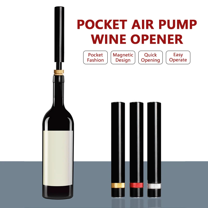 

Air Pump Wine Bottle Opener Mini Portable Pin Cork Remover Air Pressure Corkscrew Bar Tool Wine Opener Kitchen Accessories