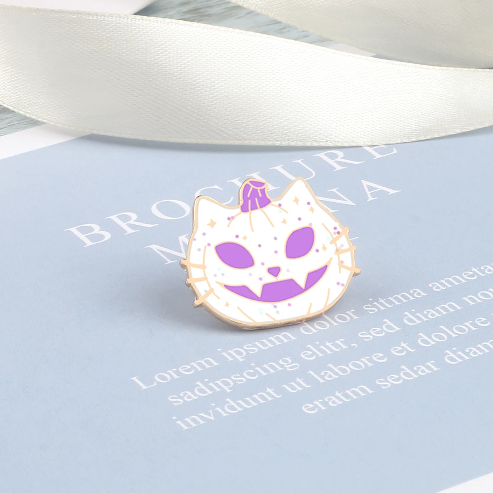 Индивидуальность Хэллоуин Тыква фонарь Смешные брошки в виде привидений модные