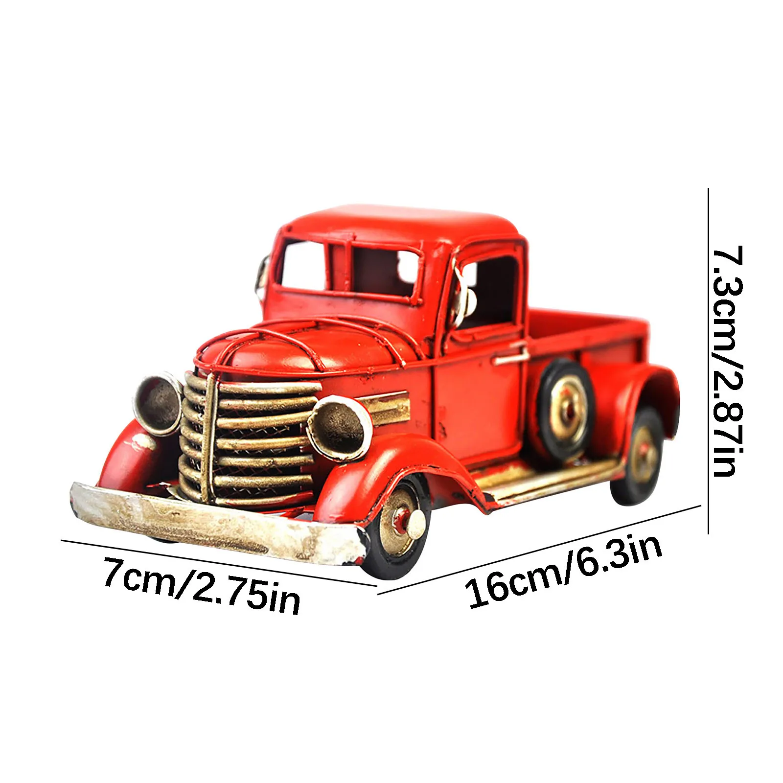 

Small Flower Pot Flower Pot Retro Style Vintage Metal Truck Flower Pot Garden Decoration Outdoor Garden Tools Desktop Ornaments