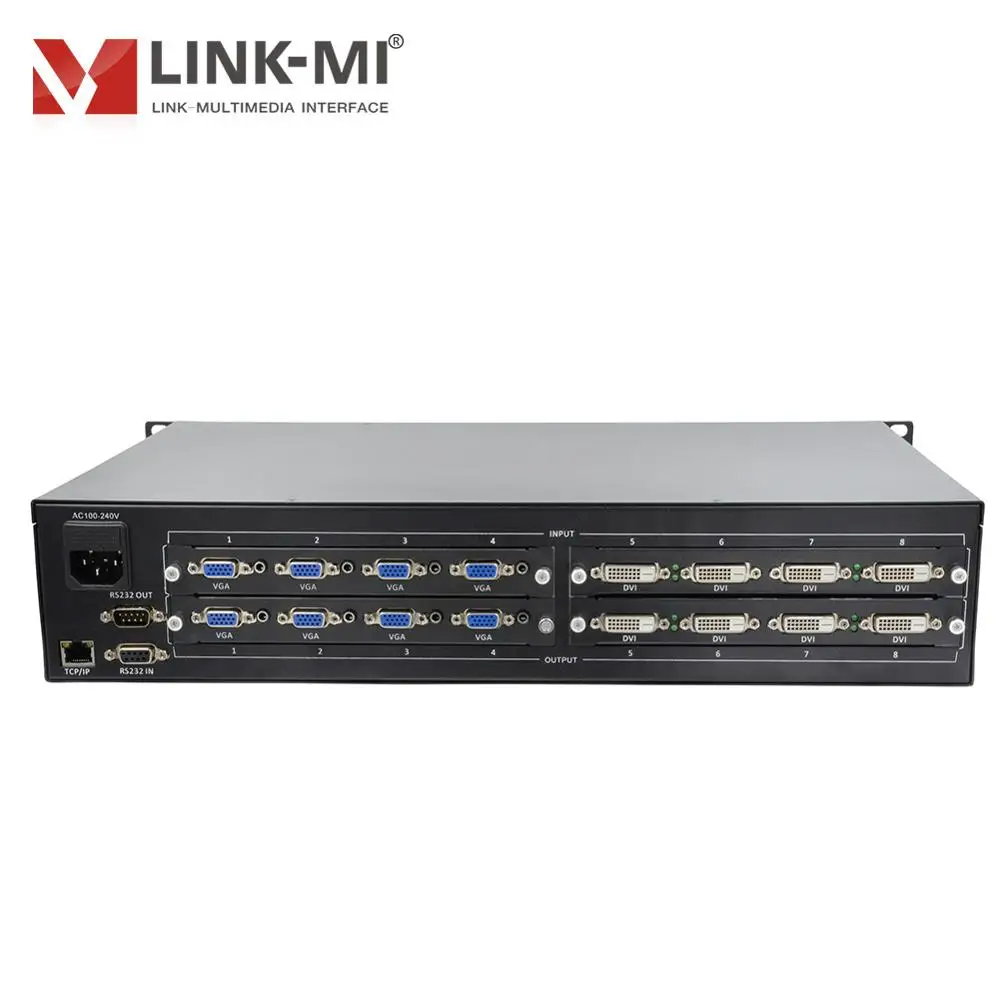 LINK-MI MX88H 8x8 Профессиональный 4K видеоматричный коммутатор с поддержкой HDMI DVI VGA SDI
