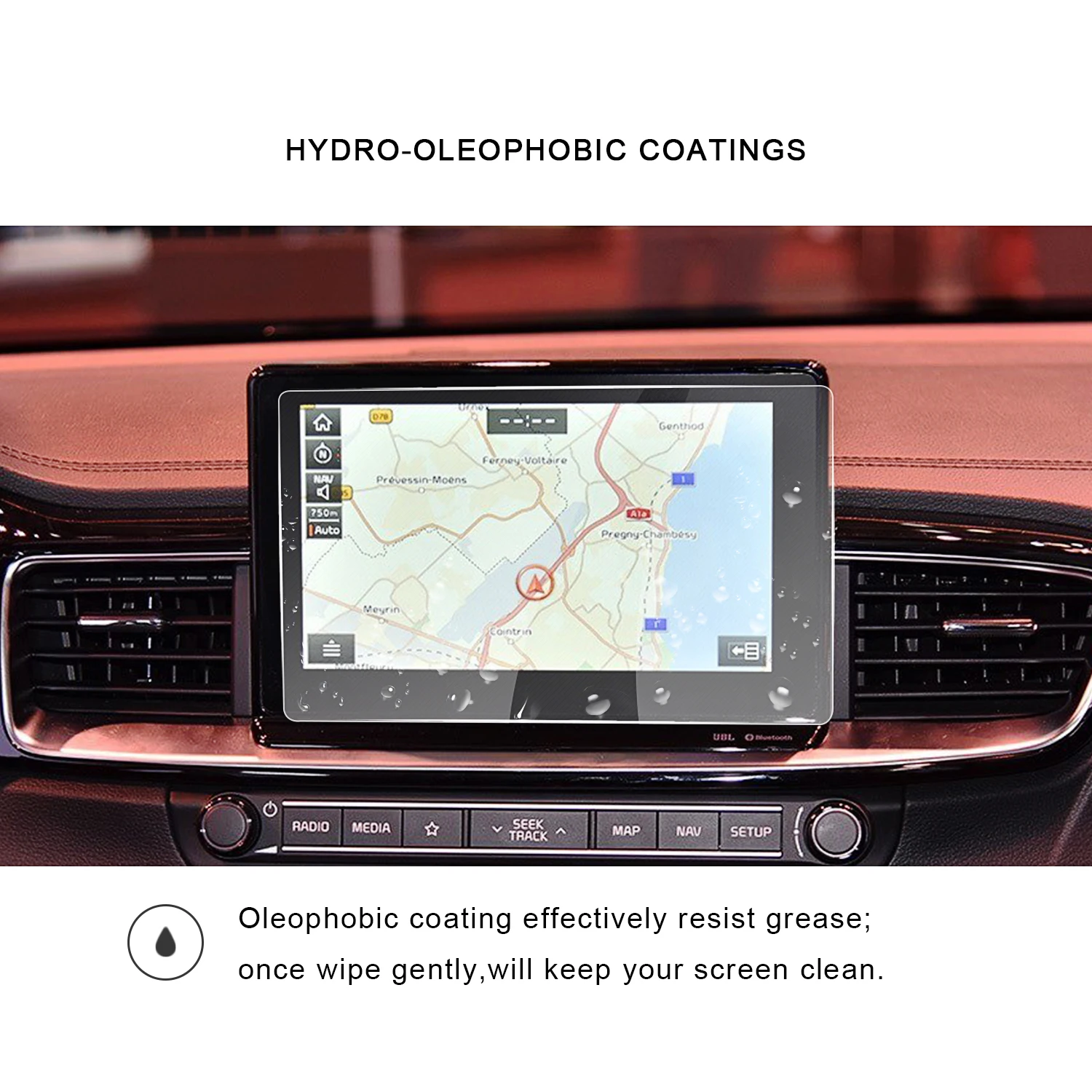 ruiya for ceed cd gt 2019 2020telluride 8 inch car navigation screen protector auto interior accessories tempered glass film free global shipping