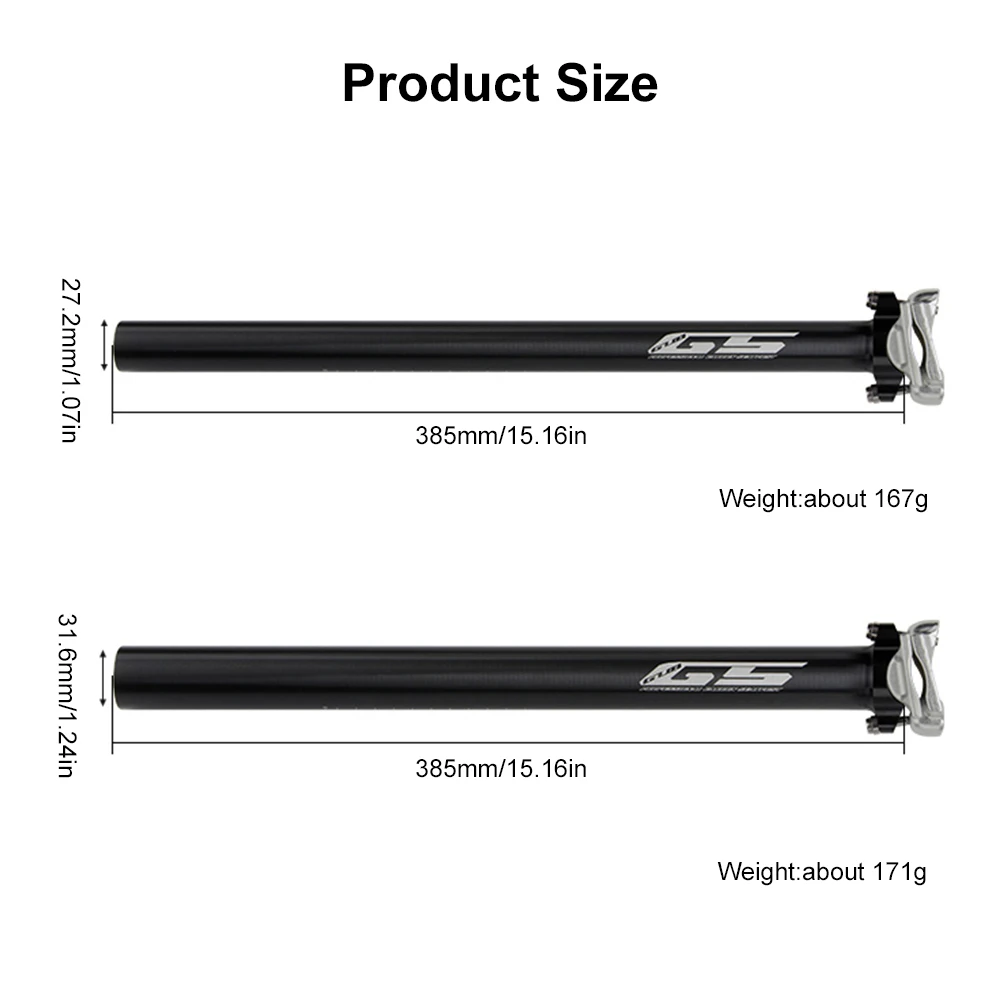 

Bicycle Seatpost Shock Absorber Lightweight Aluminum Alloy Bicycle Seatpost Dropper For Mtb Road Bike Folding Bmx27.2/31.6 385mm