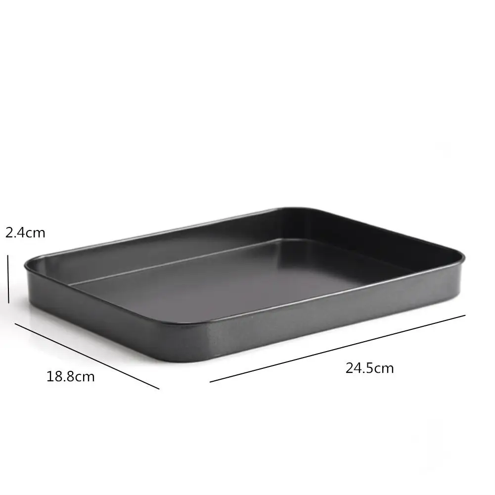 

Studyset 10Inches Black Non-Stick Rectangle Carbon Steel Cake Bread Baking Tray