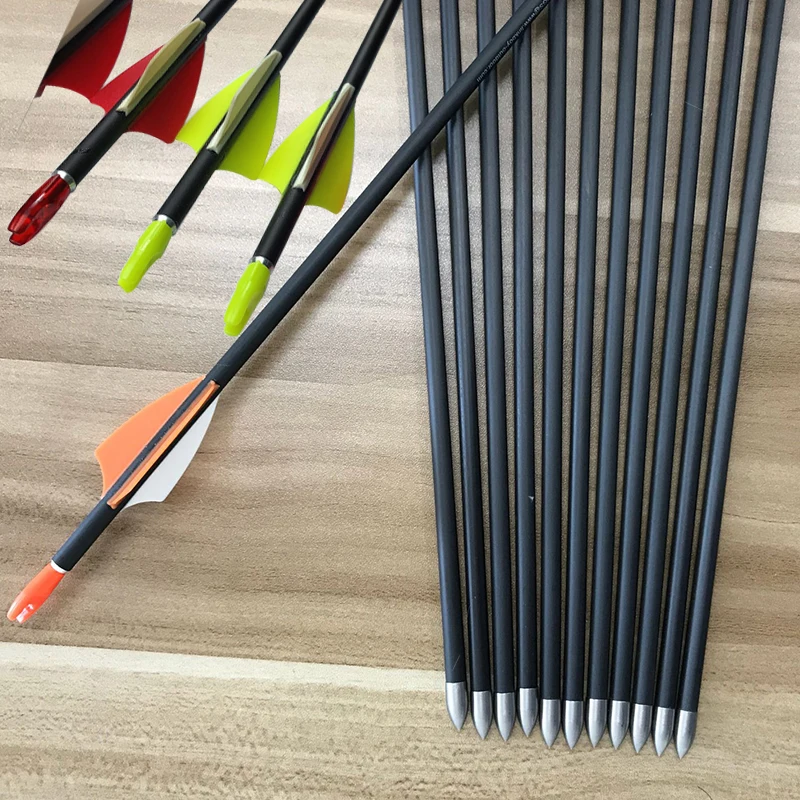 Linkboy стрельба из лука 6 шт. ID4.2mm 30 ''углеродистый наконечники для стрел 80gr 1 75