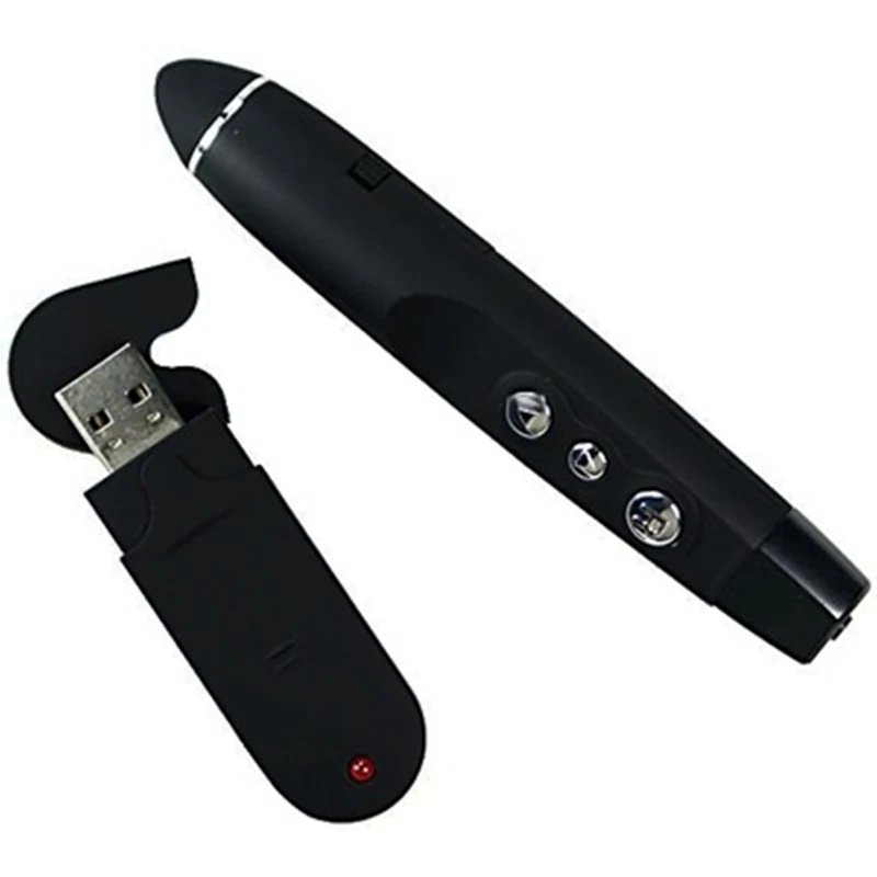 Wireless Presenter USB Teach-laser-Pointer PPT Control Remote Power Point Flip Pen Demo |