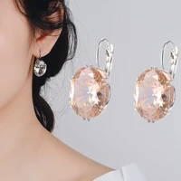 fashion crystal rhinestone dangle earrings for women accessories simple geometric earring jewelry girl gift