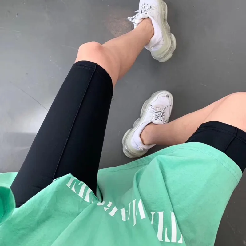 LANMREM одноцветные со складками четыре штаны женские леггинсы повседневные дикие