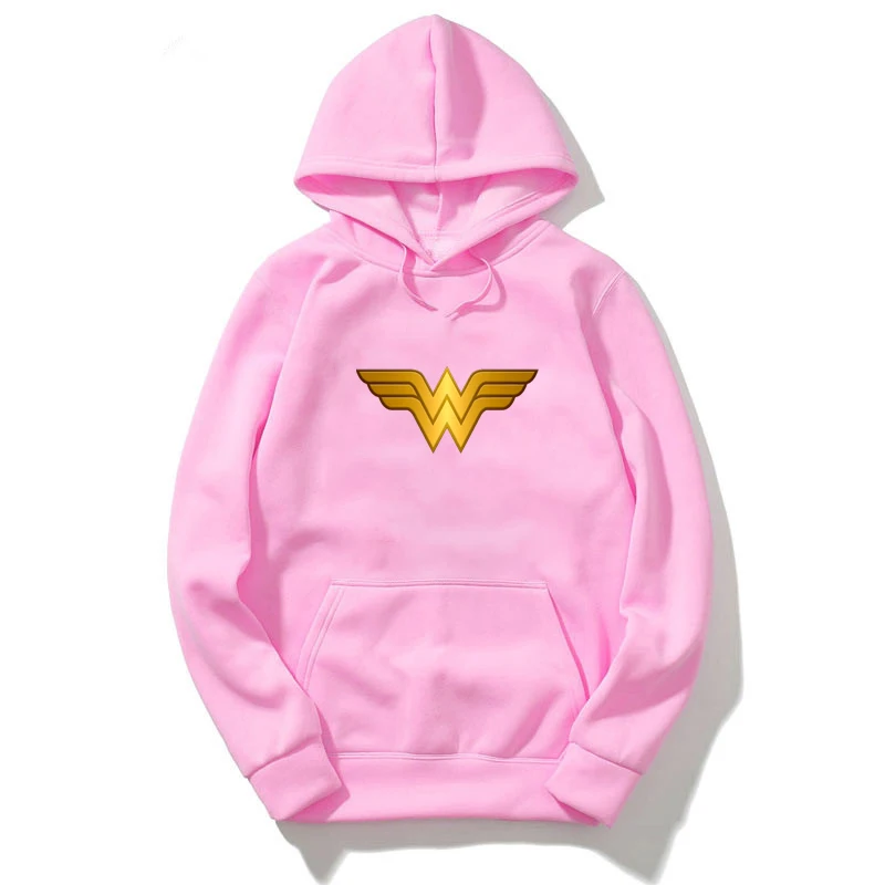 11 Wonder Woman мужской худи-свитшот Женская Толстовка Harajuku розовая одежда пуловер с длинным рукавом Толстовка Зимняя негабаритная Толстовка - Цвет: 11