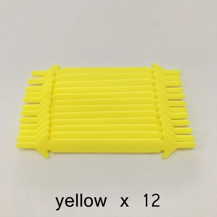 yellow 12 шт/лот без галстука силиконовые шнурки эластичные шнурки для обуви ленивые плоские шнурки для мужчин и женщин шнуровки резиновые Zapatillas 11 цветов - Цвет: yellow