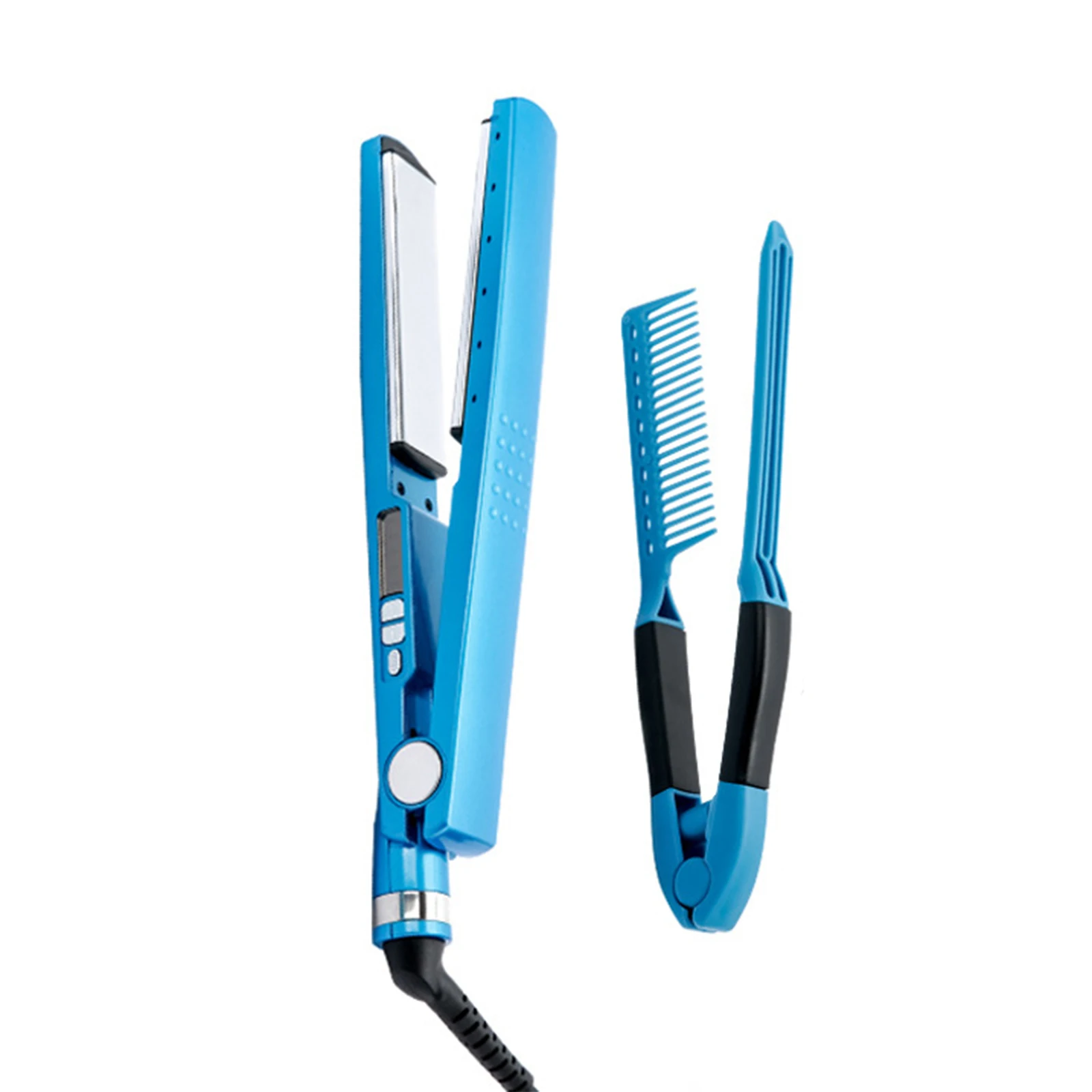 

Hair Straightener Bangs Straight Splint Curler Wool Curl 2in1 Hairdressing Tools for All Hair Type NE