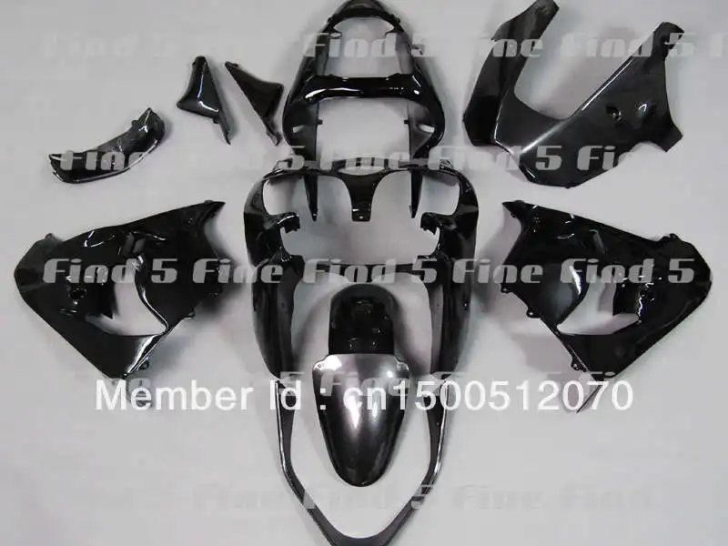 

Free Shipping Gloss Black For KAWASAKI ZX9R 00 01 ZX 9R 00-01 ZX-9R 2000 2001 2000-2001 ABS Fairing Kit