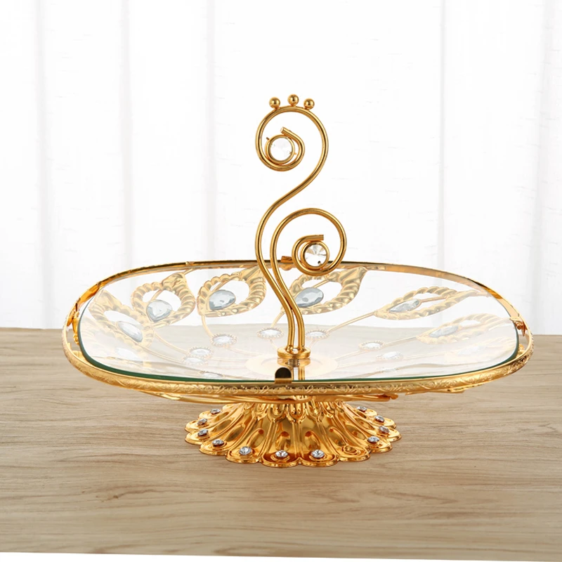 Роскошная домашняя Фруктовая тарелка ktv Стеклянное блюдо для фруктов и конфет