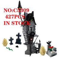 new moc buildmoc city expert haunted house street view architecture building blocks bricks modular grave toys for children gifts