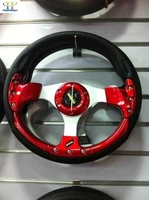 universal 13 320mm 5 color sport racing drift steering wheel pu leather f1 hub button