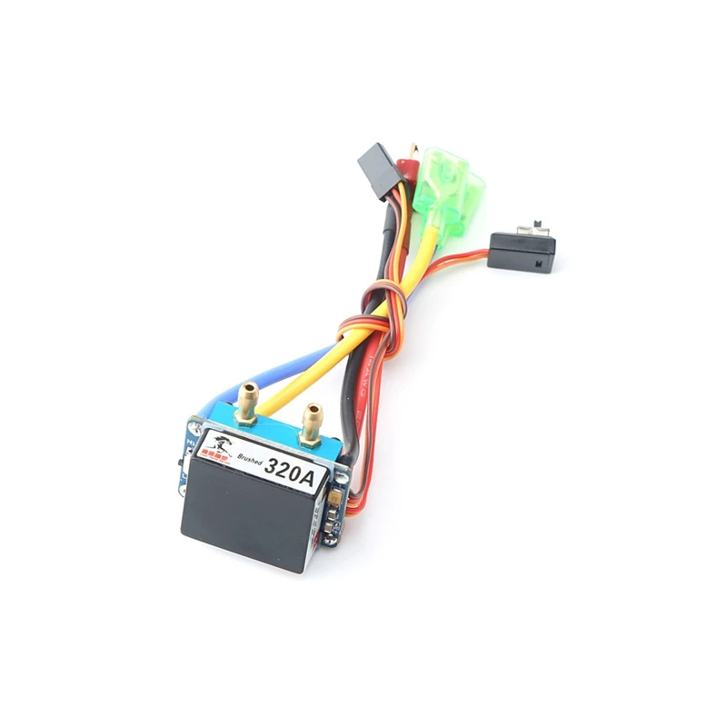 

320A Brushed ESC Dual-Way Bidirectional ESC Water/Air-Cooled Waterproof Speed Controller for RC Cars/Boats