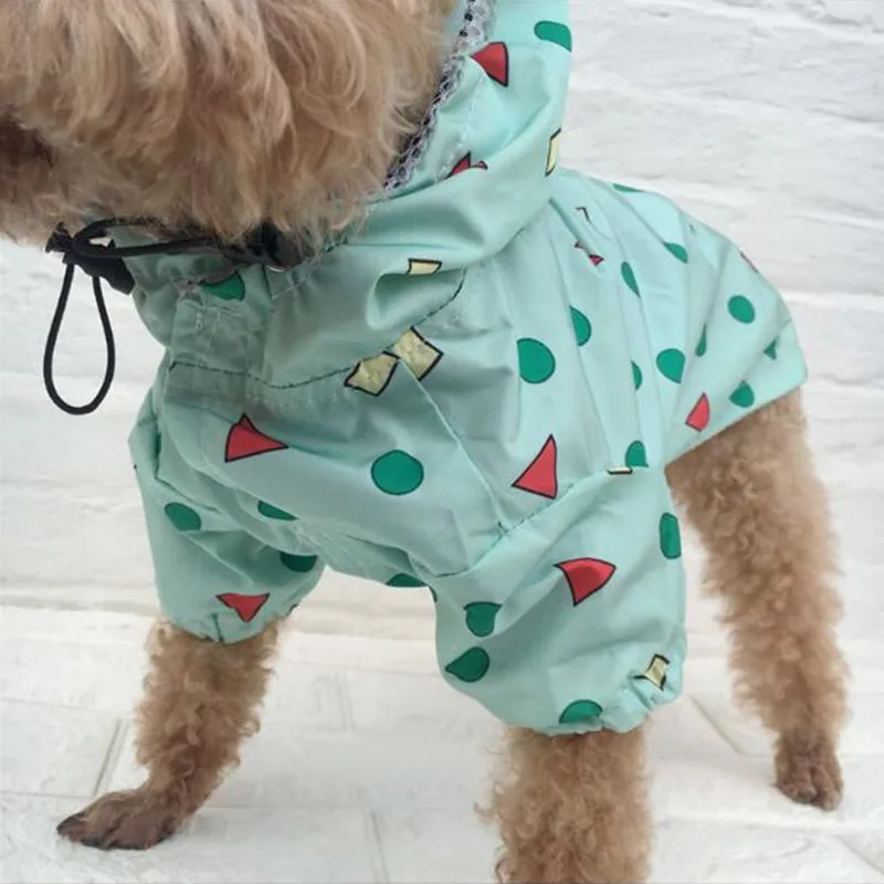 

Dog Clothes Raincoat Carton Coat Jackets Bulldog Teddy Cool Polyester Cute Lovely Pet Supplies Summer