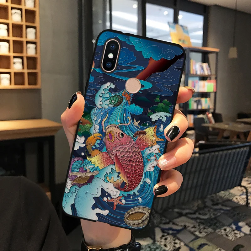 1yu2xu Чехол с 3D тиснением японского аниме для Xiaomi mi 9T Pro CC9 CC9e 9 SE 8 A2 Lite A1 Pocophone F1 для Red mi 6 Pro 6A 5 Plus 5A - Цвет: 1yu2xu