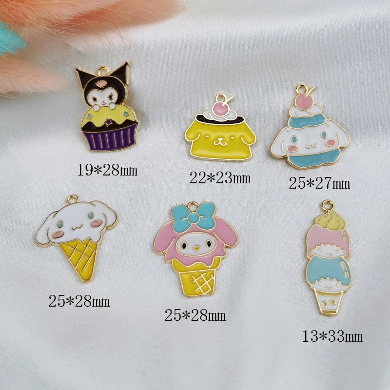 10 шт. эмалированные Подвески в виде мультяшных фигурок металлические подвески