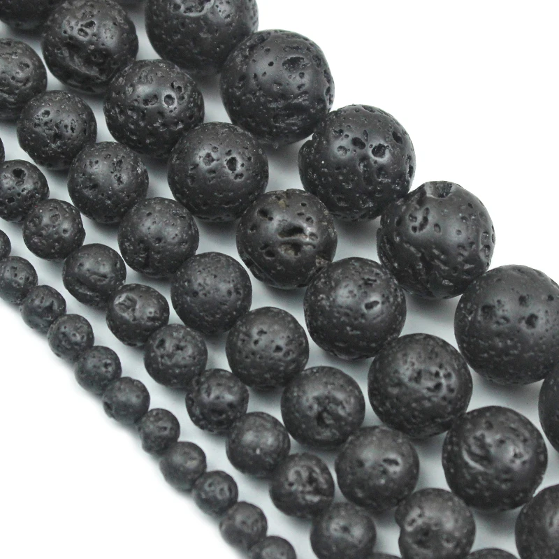 Бусины россыпью из черных натуральных камней аксессуары для изготовления