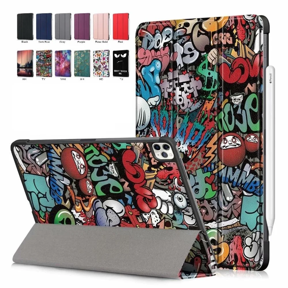 Умный планшет для Ipad Pro 2020 11 дюймов 2 го поколения защитный чехол из ПУ откидной