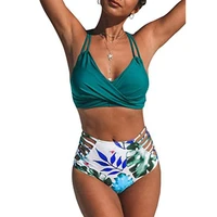 sexy high waist bikini 2021 halter plus size swimwear women swimsuit female bikini set bodysuit bathing suit summer biquini