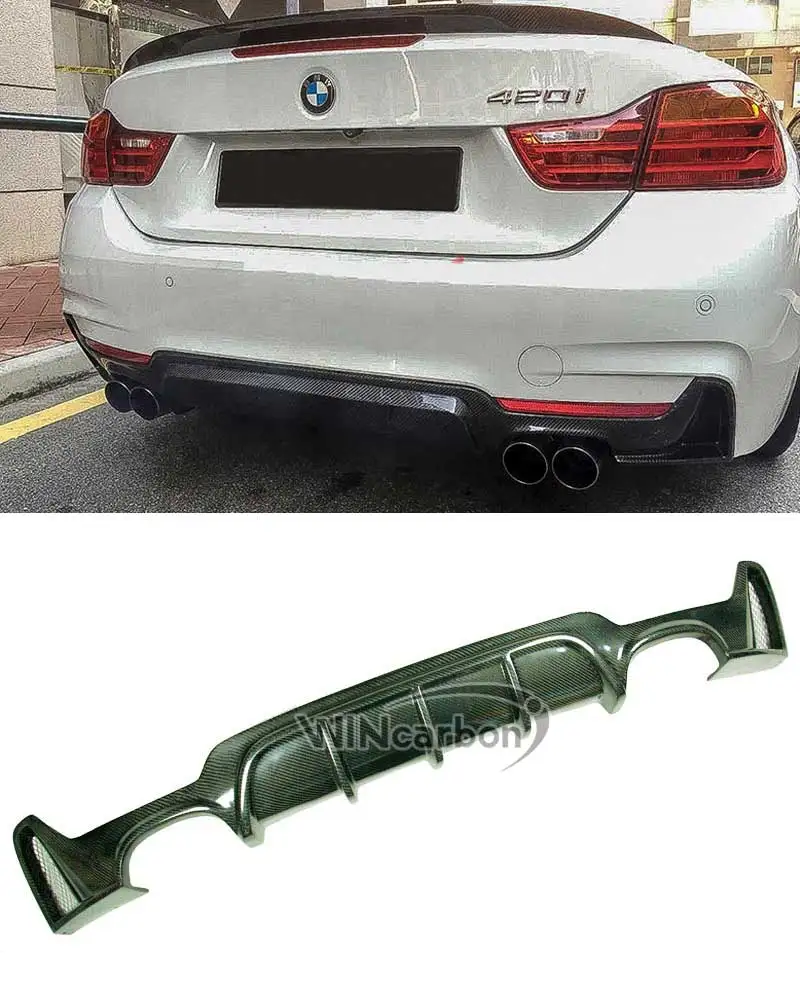 Задний диффузор из углеродного волокна 435i 4 трубы для BMW F32 F33 F36 4-серия GranCoupe Msport