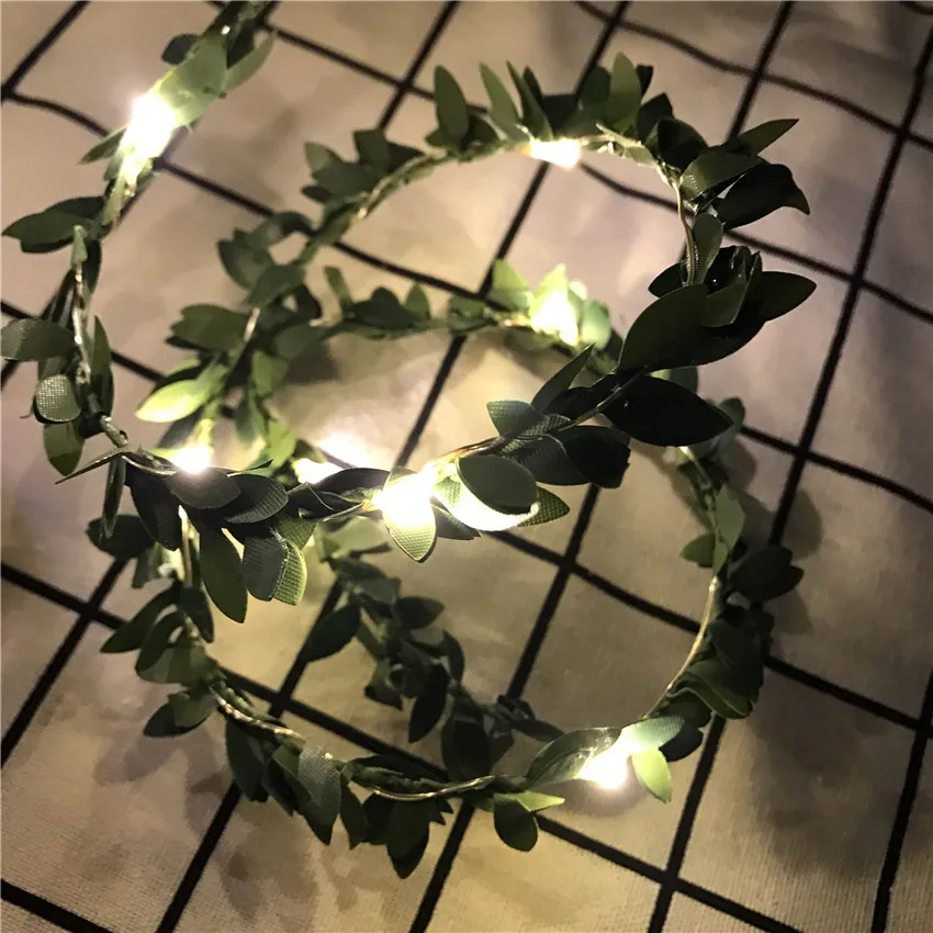 3M 5M 10M Outdoor LED Leaf garland fairy string lights for rustic Wedding Holiday Party Christmas home Decoration | Дом и сад