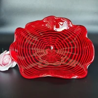 100 mouth blown borosilicate chihully style red wall plates living room lamps