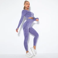 long sleeve seamless yoga set sport suit gym set females clothes workout set womens tracksuit womne clothes fitness sportswear
