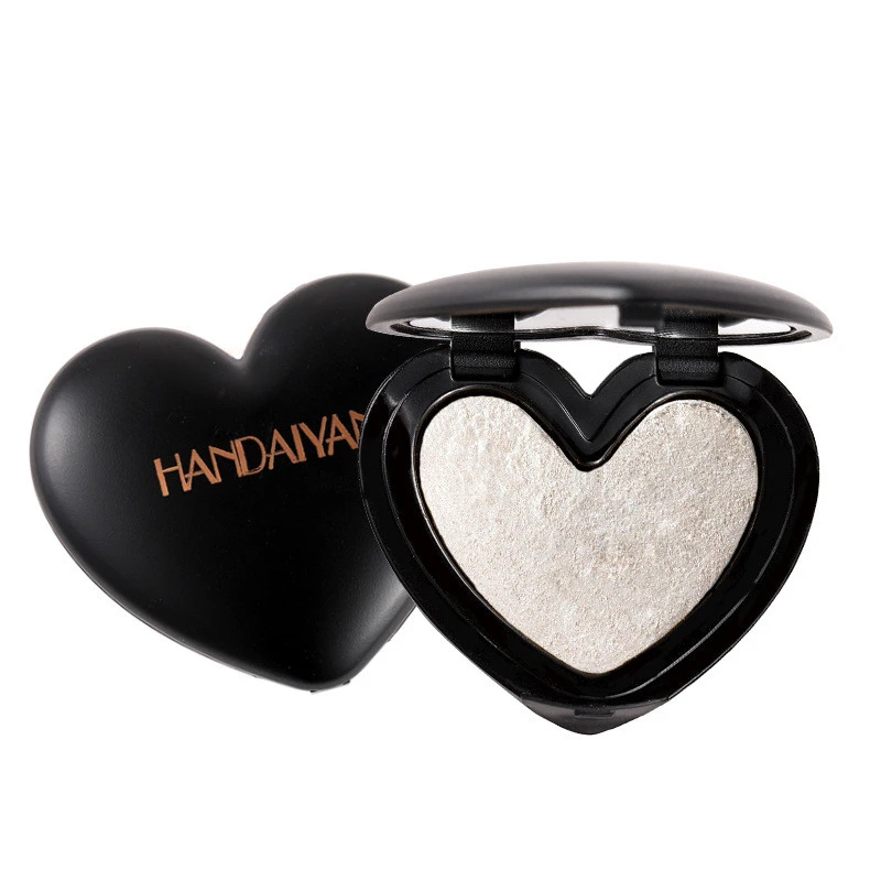 6 цветов хайлайтер в форме сердца пудра палитра для контуринга макияж тени век