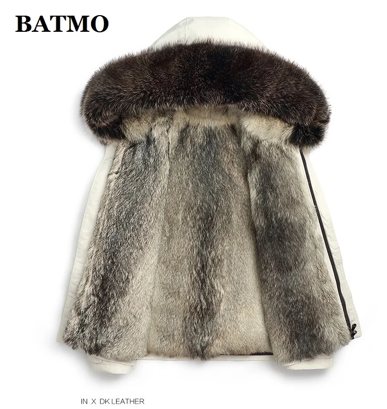 Мужская куртка с капюшоном Batmo зимняя парка воротником из натурального меха